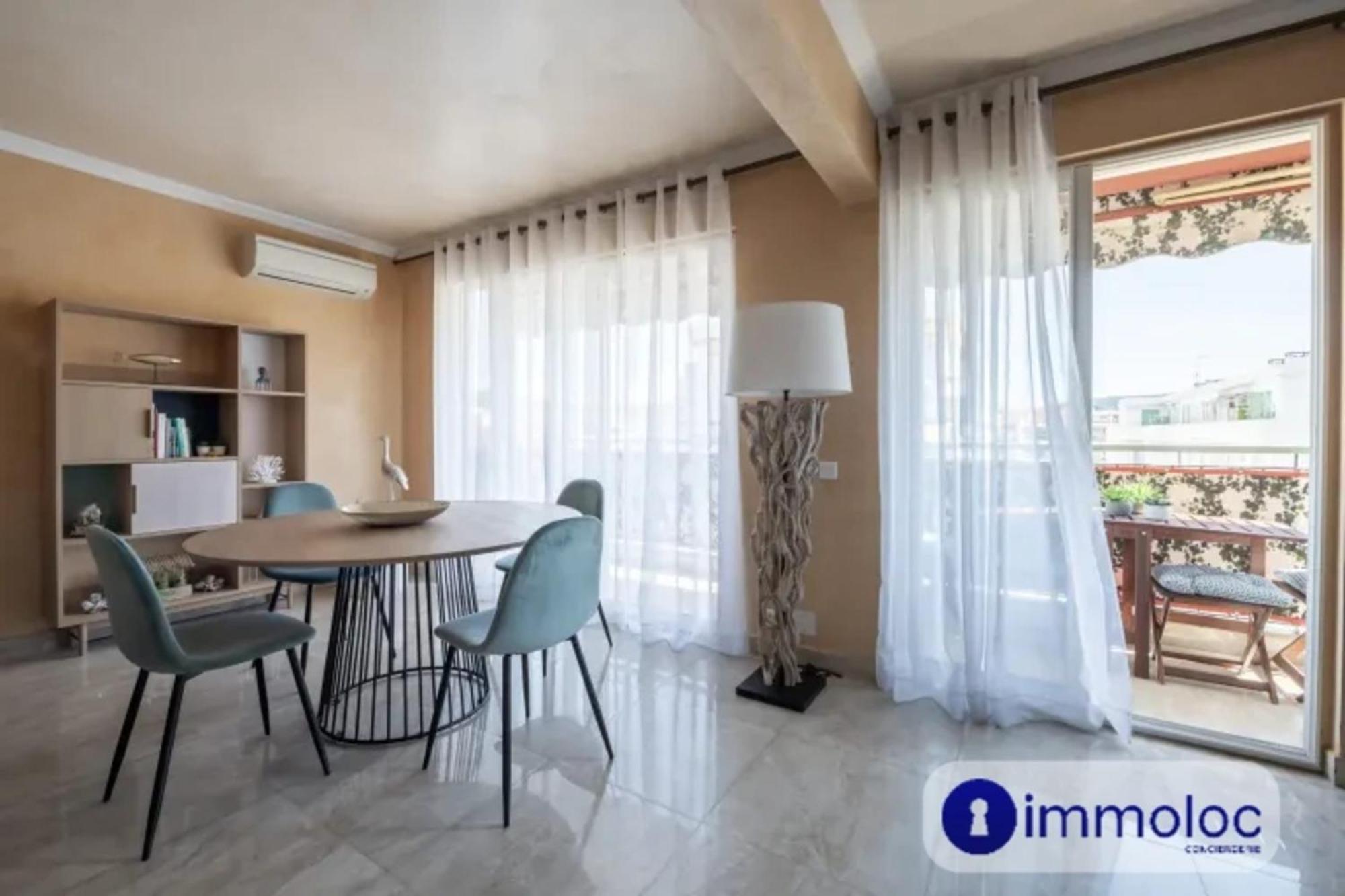 Air-Conditioned Apartment With Terrace Sea View ニース エクステリア 写真